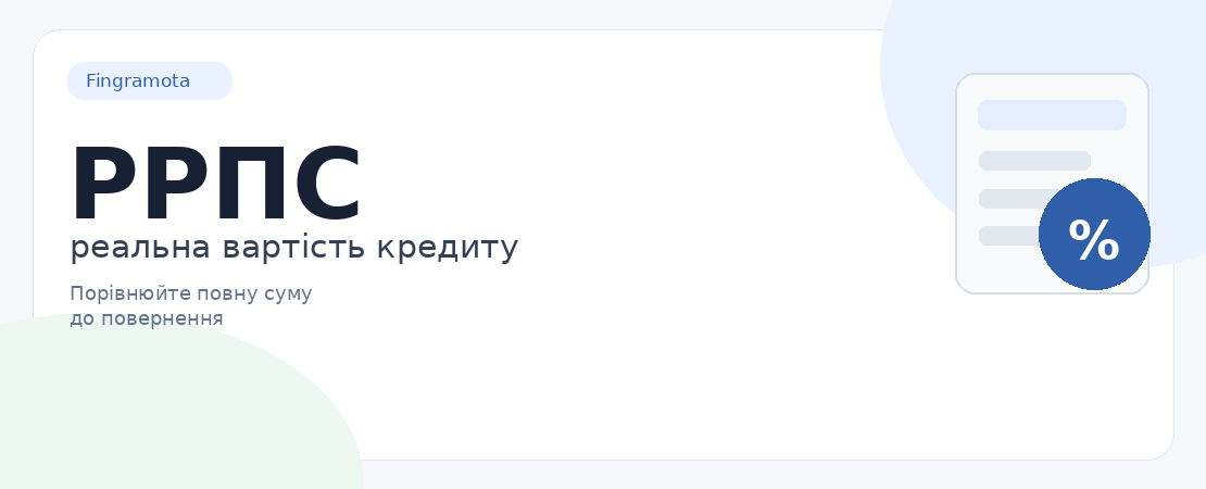 РРПС у кредиті та реальна вартість позики